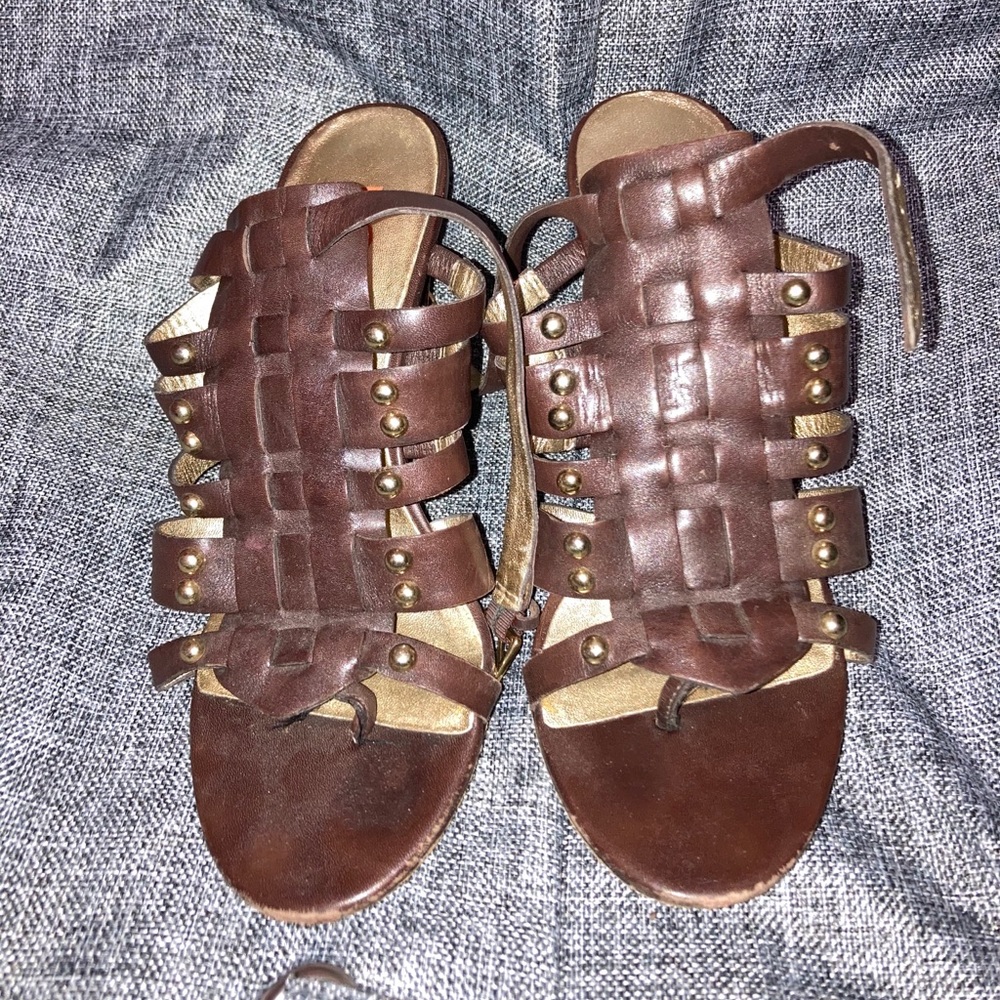 Michael Kor’s brown heeled sandals